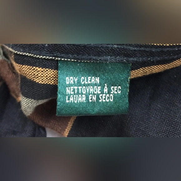 Polo Ralph Lauren Shirt Sz X3  Black Brown Plaid 100% Linen Button Down NWOT - Picture 4 of 4